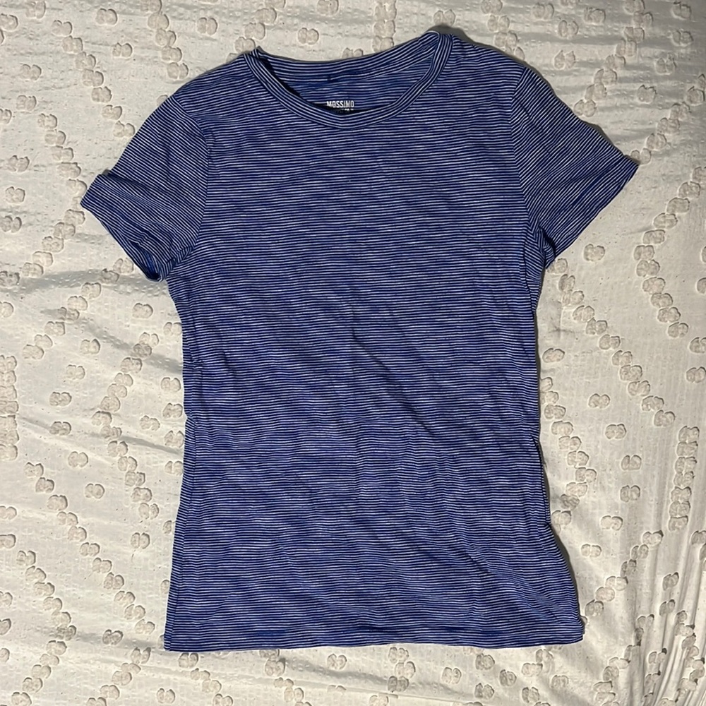 mossimo | blue & white striped tee